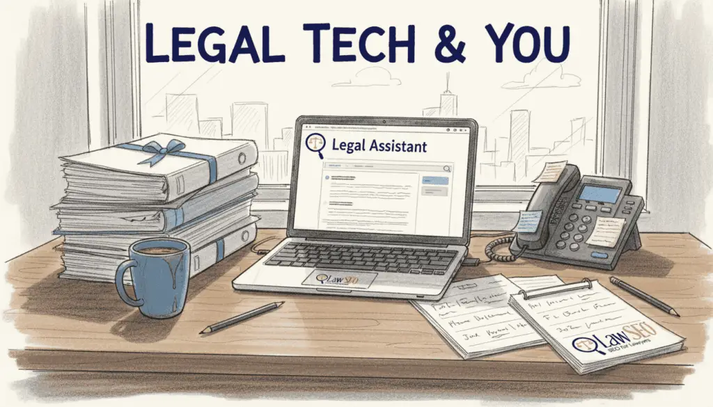 Attorney using chatbot in sunny corner office