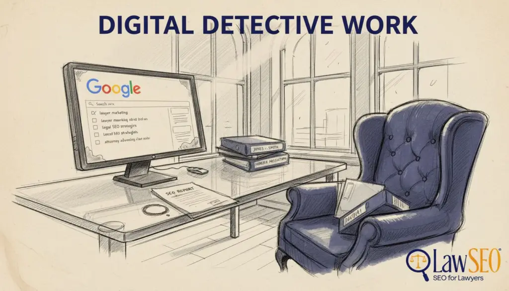 Attorney in corner office reviews Google results