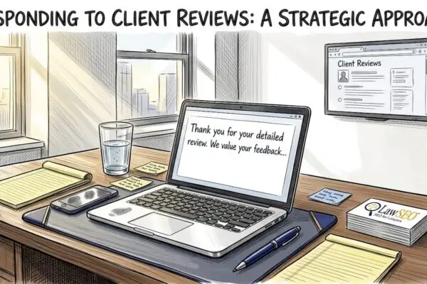 Attorney reading and replying to client reviews