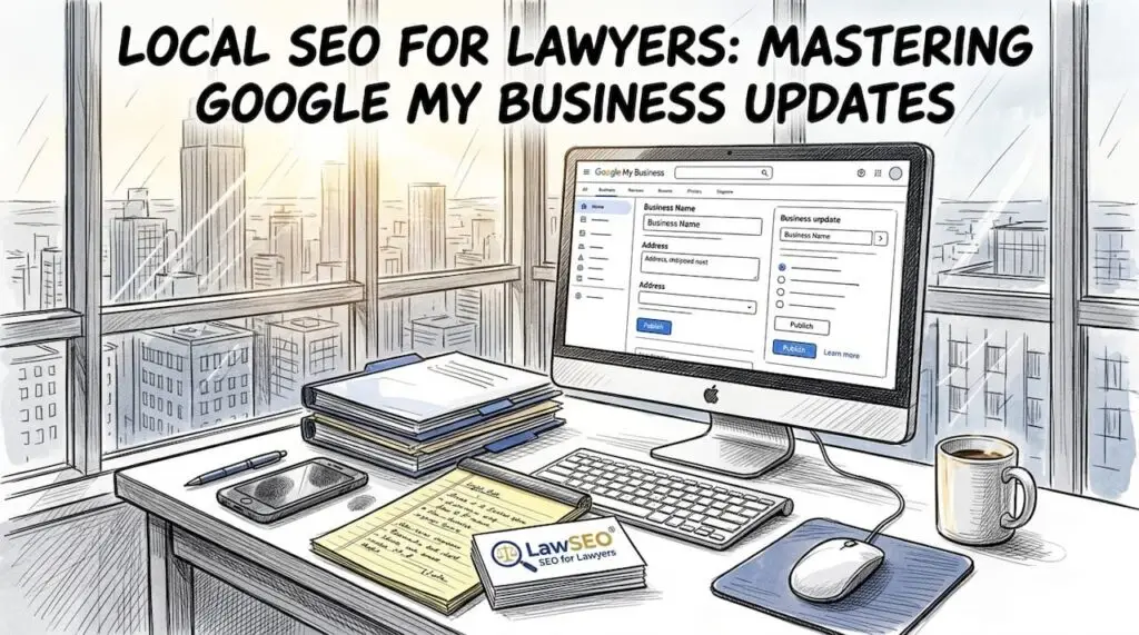 Lawyer updating Google My Business profile
