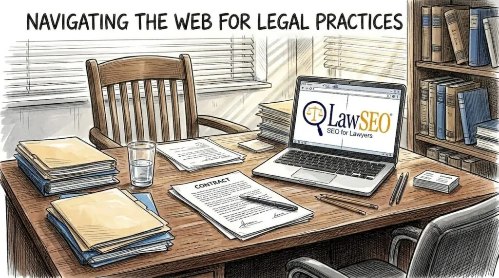 Attorney reviewing contract with client in office