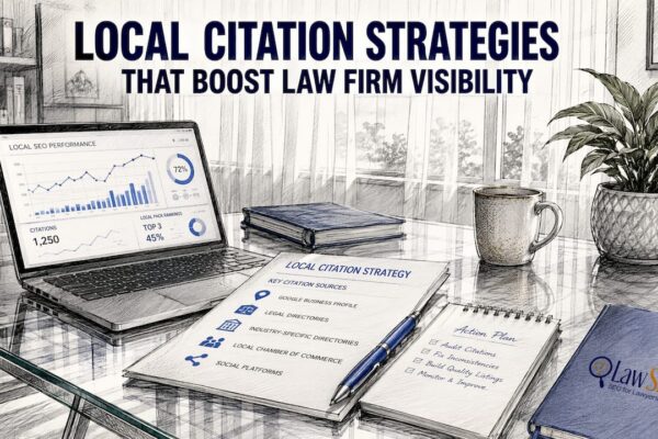 Workspace with citation building tools and blog title