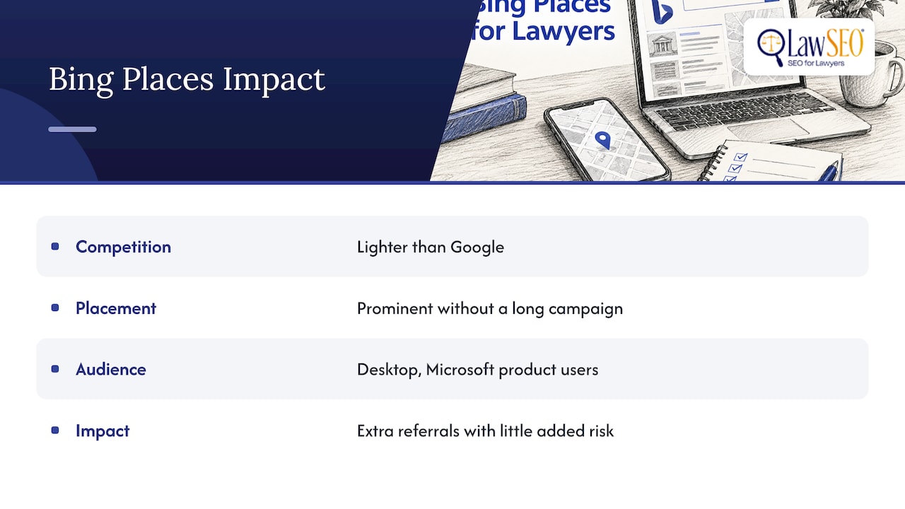 Why Bing Places is low effort and high impact — overview diagram