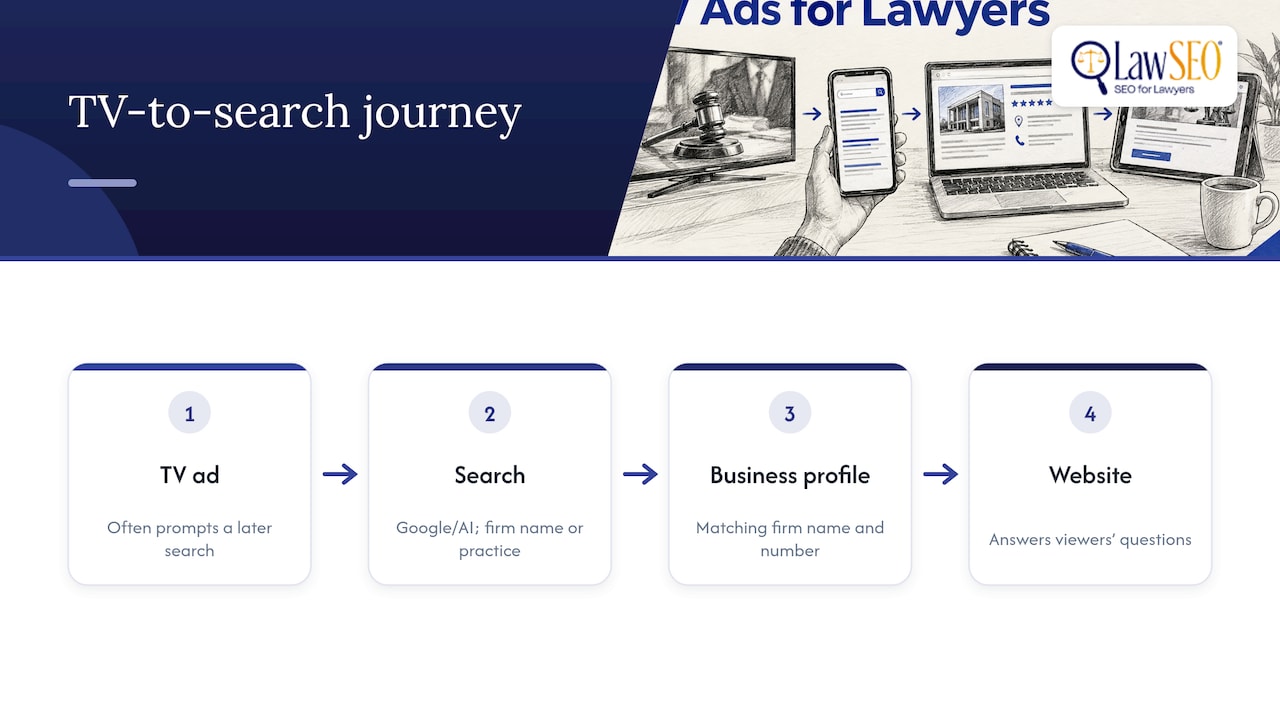 Path from TV ad to client search